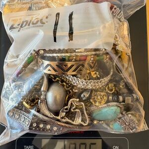 1KG Mixed Assorted Jewelry Collection with Turquoise and Silver Accents LOT 11